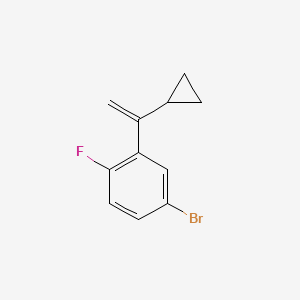 molecular formula C11H10BrF B8403733 4-Bromo-2-(1-cyclopropyl-vinyl)-1-fluoro-benzene 