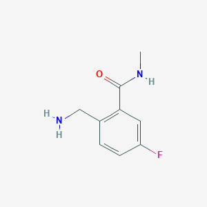 molecular formula C9H11FN2O B8403761 2-(aminomethyl)-5-fluoro-N-methylbenzamide 