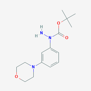 molecular formula C15H23N3O3 B8403769 N-(3-morpholin-4-yl-phenyl)-hydrazinecarboxylic acid tert-butyl ester 