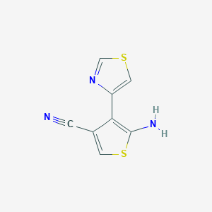 5-Amino-4-(thiazol-4-yl)thiophene-3-carbonitrile