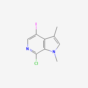 molecular formula C9H8ClIN2 B8403785 7-Chloro-4-iodo-1,3-dimethyl-1H-pyrrolo[2,3-c]pyridine 