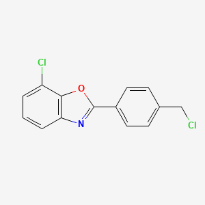 molecular formula C14H9Cl2NO B8403791 2-(4'-Chloromethylphenyl)-7-chlorobenzoxazole 