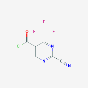 molecular formula C7HClF3N3O B8403802 2-Cyano-4-trifluoromethylpyrimidine-5-carbonyl chloride CAS No. 188781-19-3
