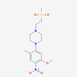 1-[2-(Methanesulfonyl)ethyl]-4-(5-methoxy-2-methyl-4-nitrophenyl)piperazine