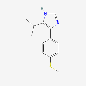 molecular formula C13H16N2S B8403822 4-(1-methylethyl)-5-(4-methythiophenyl)-1H-imidazole 