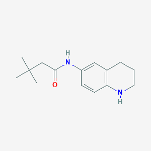 molecular formula C15H22N2O B8403866 3,3-dimethyl-N-1,2,3,4-tetrahydroquinolin-6-ylbutanamide 