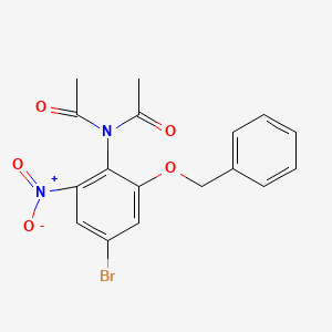 N-acetyl-N-(2-benzyloxy4-bromo-6-nitro-phenyl)-acetamide