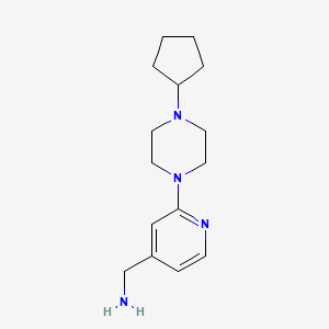 molecular formula C15H24N4 B8403927 C-[2-(4-Cyclopentyl-piperazin-1-yl)-pyridin-4-yl]-methylamine 