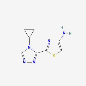molecular formula C8H9N5S B8403980 2-(4-cyclopropyl-4H-1,2,4-triazol-3-yl)thiazol-4-amine 