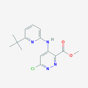 molecular formula C15H17ClN4O2 B8404011 Methyl 4-(6-tert-butylpyridin-2-ylamino)-6-chloropyridazine-3-carboxylate 