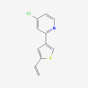 molecular formula C11H8ClNS B8404027 4-Chloro-2-(5-vinyl-thiophen-3-yl)-pyridine 