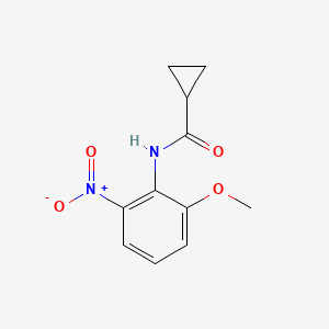molecular formula C11H12N2O4 B8404033 Cyclopropanecarboxylic acid (2-methoxy-6-nitro-phenyl)-amide 