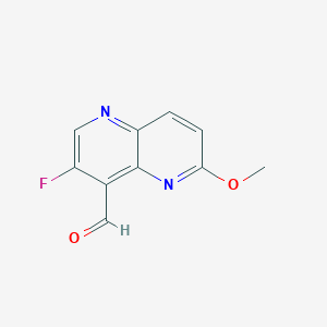 3-Fluoro-6-methoxy-[1.5]naphthyridine-4-carbaldehyde