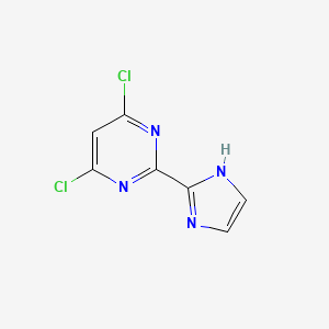 molecular formula C7H4Cl2N4 B8404046 2-Imidazolyl-4,6-dichloropyrimidine 