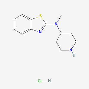 molecular formula C13H18ClN3S B8404063 N-methyl-N-(piperidin-4-yl)benzo[d]thiazol-2-amine hydrochloride 