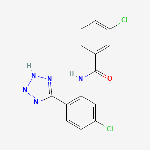 molecular formula C14H9Cl2N5O B8404072 3-Chloro-N-[5-chloro-2-(1H-tetrazol-5-yl)phenyl]benzamide 