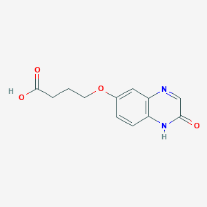 molecular formula C12H12N2O4 B8404076 6-(3-Carboxypropoxy)-2-oxo-1,2-dihydroquinoxaline 