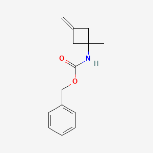 molecular formula C14H17NO2 B8404162 Benzyl (1-methyl-3-methylidenecyclobutyl)carbamate 