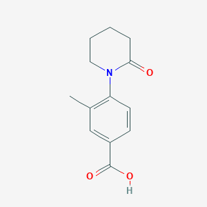 molecular formula C13H15NO3 B8404195 3-Methyl-4-(piperidin-2-on-1-yl)-benzoic acid 