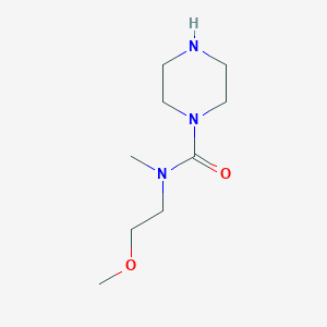 molecular formula C9H19N3O2 B8404246 Piperazine-1-carboxylic acid (2-methoxy-ethyl)-methyl-amide 