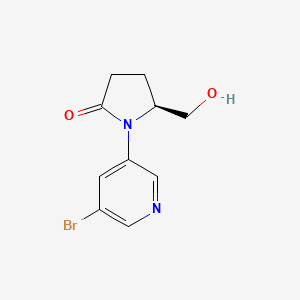 molecular formula C10H11BrN2O2 B8404335 (S)-1-(5-Bromo-pyridin-3-yl)-5-hydroxymethyl-pyrrolidin-2-one 