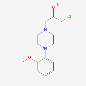 molecular formula C14H21ClN2O2 B8404366 1-Chloro-3-[4-(2-methoxyphenyl)piperazin-1-yl]propan-2-ol 