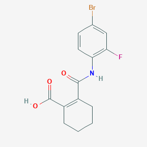 molecular formula C14H13BrFNO3 B8404379 N-(2-fluoro-4-bromophenyl)-3,4,5,6-tetrahydrophthalamic acid 