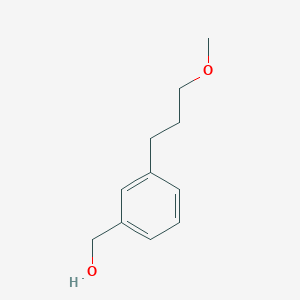 molecular formula C11H16O2 B8404387 [3-(3-Methoxypropyl)phenyl]methanol 