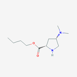 molecular formula C11H22N2O2 B8404406 (2S,4S)-4-Dimethylamino-pyrrolidine-2-carboxylic acid butyl ester 
