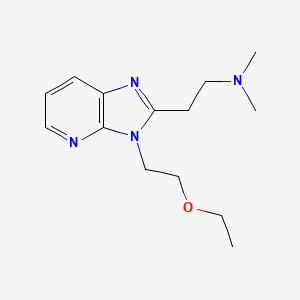 molecular formula C14H22N4O B8404423 3H-Imidazo(4,5-b)pyridine-2-ethanamine, N,N-dimethyl-3-(2-ethoxyethyl)- CAS No. 133095-11-1