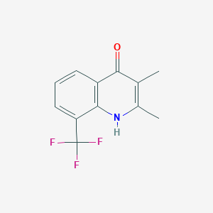molecular formula C12H10F3NO B8404434 2,3-Dimethyl-8-(trifluoromethyl)quinolin-4-ol 