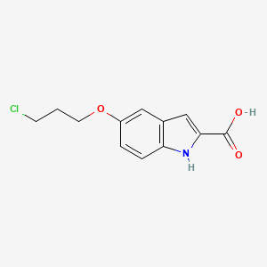 molecular formula C12H12ClNO3 B8404446 5-(3-Chloro-propoxy)-1H-indole-2-carboxylic acid 