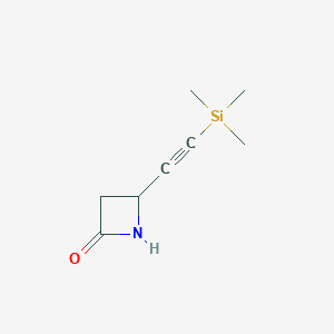 molecular formula C8H13NOSi B8404489 4-(2-Trimethylsilylethynyl)-2-azetidinone 
