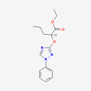 molecular formula C15H19N3O3 B8404536 3-(1-ethoxycarbonylbutoxy)-1-phenyl-1,2,4-1H-triazole 