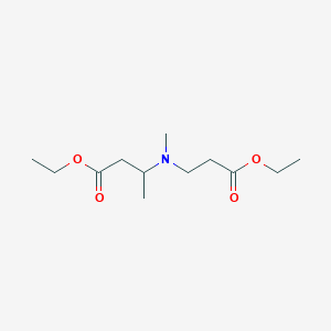 molecular formula C12H23NO4 B8404545 Ethyl 3-(N-methyl-N-(2-ethoxycarbonyleth-1-yl)amino)butanoate 