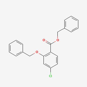 molecular formula C21H17ClO3 B8404566 Benzyl 2-(benzyloxy)-4-chlorobenzoate 