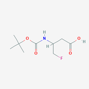 molecular formula C9H16FNO4 B8404576 4-Fluoro-3-tert-butoxycarbonylamino-1-butanoic acid 