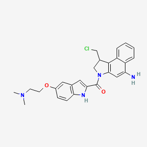molecular formula C26H27ClN4O2 B8404591 1-(Chloromethyl)-3-[[5-[2-(dimethylamino)ethoxy]-1H-indole-2-yl]carbonyl]-2,3-dihydro-1H-benzo[e]indole-5-amine 