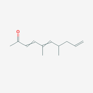 molecular formula C12H18O B8404609 5,7-Dimethyldeca-3,5,9-trien-2-one 