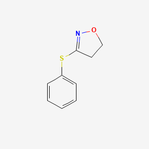 molecular formula C9H9NOS B8404617 3-(Phenylthio)-4,5-dihydroisoxazole 