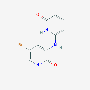 molecular formula C11H10BrN3O2 B8404625 5-Bromo-3-(6-hydroxypyridin-2-ylamino)-1-methylpyridin-2(1H)-one 