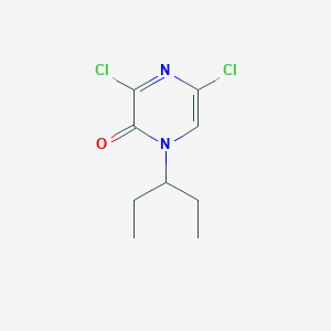 molecular formula C9H12Cl2N2O B8404637 3,5-dichloro-1-(1-ethylpropyl)-2(1H)-pyrazinone 