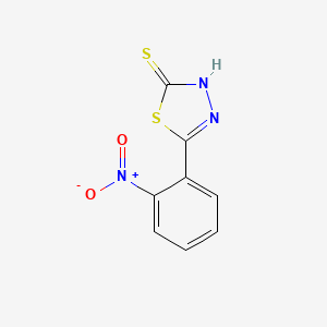 molecular formula C8H5N3O2S2 B8404641 5-(2-Nitrophenyl)-1,3,4-thiadiazole-2-thiol 