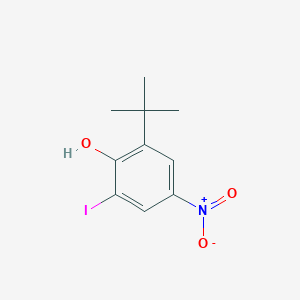 molecular formula C10H12INO3 B8404649 2-Tert-butyl-6-iodo-4-nitrophenol 
