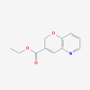 molecular formula C11H11NO3 B8404673 2H-Pyrano[3,2-b]pyridine-3-carboxylic acid ethyl ester 