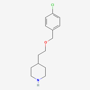 molecular formula C14H20ClNO B8404682 4-[2-(4-Chlorobenzyloxy)ethyl]piperidine 