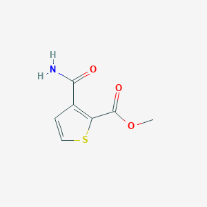 molecular formula C7H7NO3S B8404687 3-Carbamoyl-thiophene-2-carboxylic acid methyl ester 