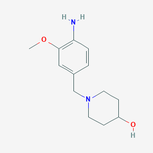 1-[(4-Amino-3-methoxyphenyl)methyl]piperidin-4-ol