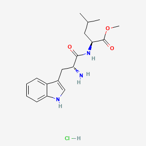 molecular formula C18H26ClN3O3 B8404697 D-Tryptophyl-L-leucine methyl ester hydrochloride 