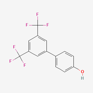 molecular formula C14H8F6O B8404698 3',5'-Bis-trifluoromethyl-biphenyl-4-ol 